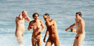 Nudists at the beach