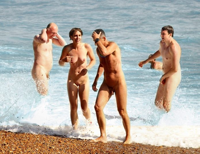 Nudists at the beach